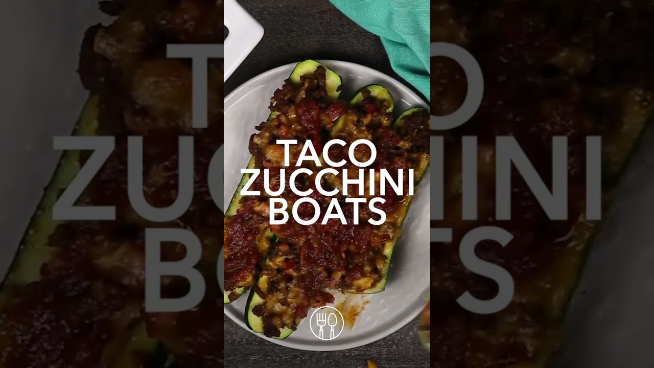 Low Carb Easy Taco Zucchini Boats #shorts