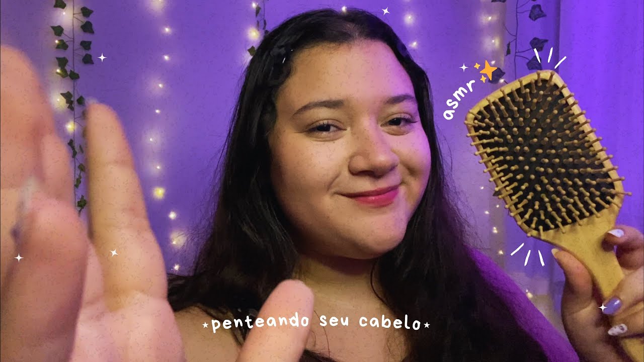 ASMR | CUIDANDO de VOCÊ 💗🎧 (penteando seu cabelo até você dormir) *hair brushing, sons de chuva*