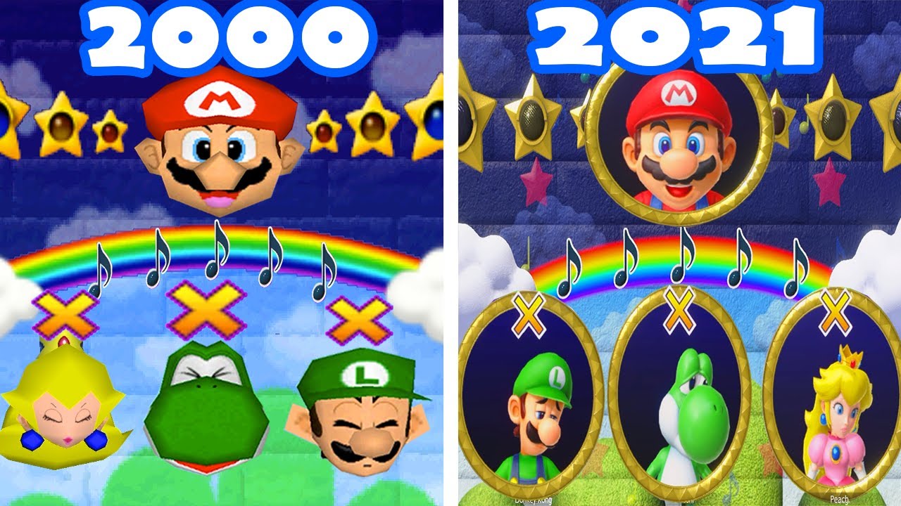 Mario Party Superstars vs Mario Party 64 - Lucky Day of Mario vs Peach vs Yoshi vs Luigi