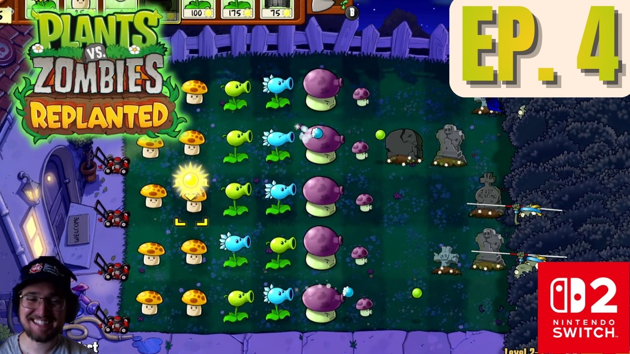 Let's Play Plants vs. Zombies: Replanted on Switch 2 with Calzen - Part 4