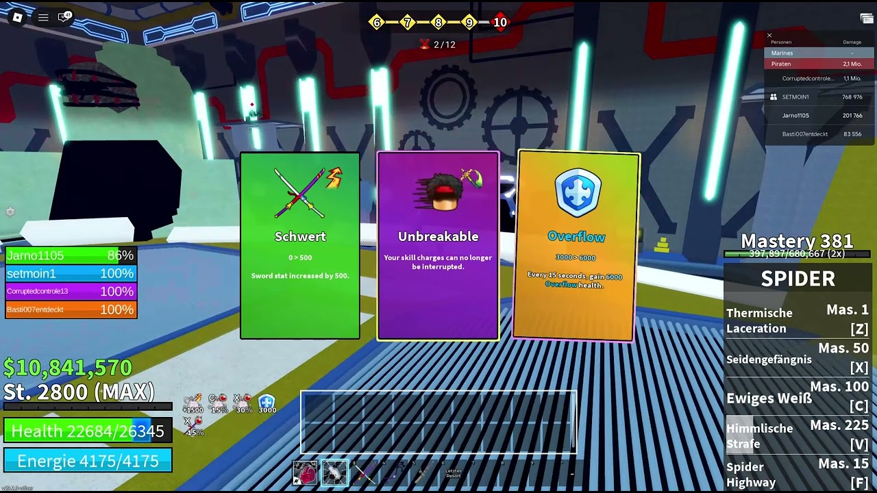 Iam spiderman in blox fruits dungeon