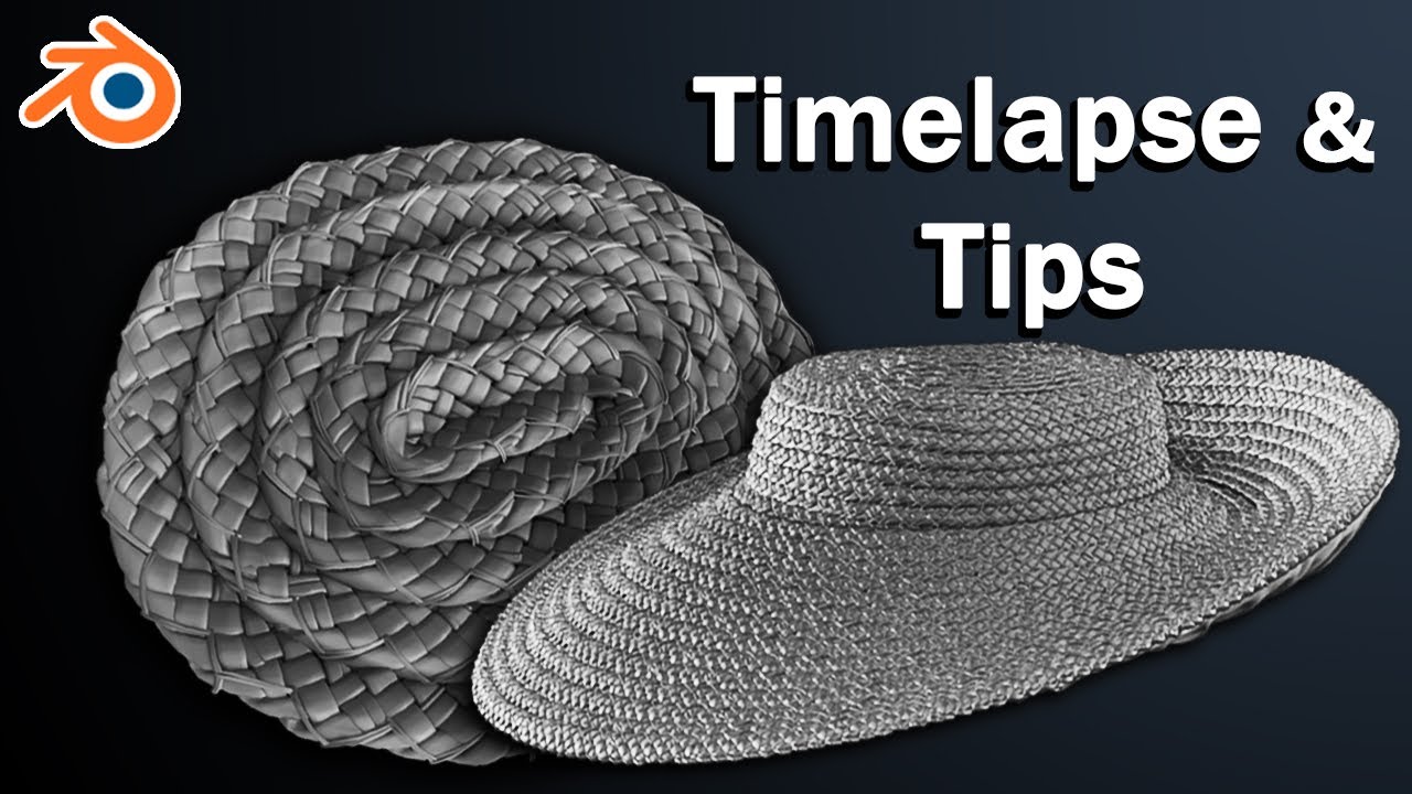 [Timelapse & Tips] Straw Hat in Blender 2.8