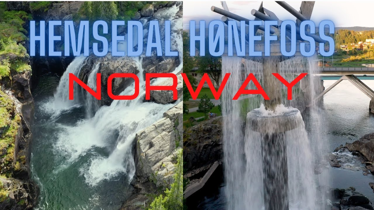 H&oslash;nefoss and Hemsedal drone view 2021 4K