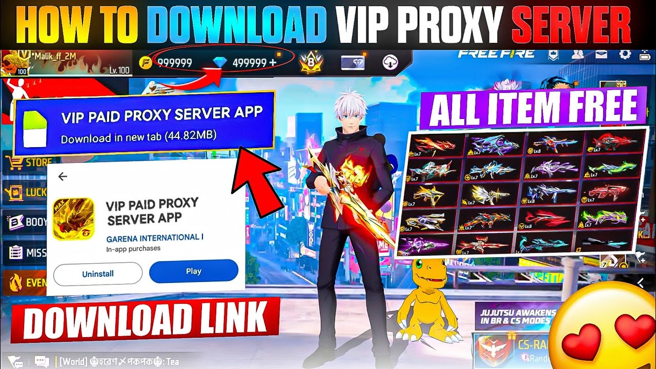 Jak pobrać serwer proxy w Free Fire 💯😱🔥 | Serwer proxy Free Fire | Serwer proxy Free Fire