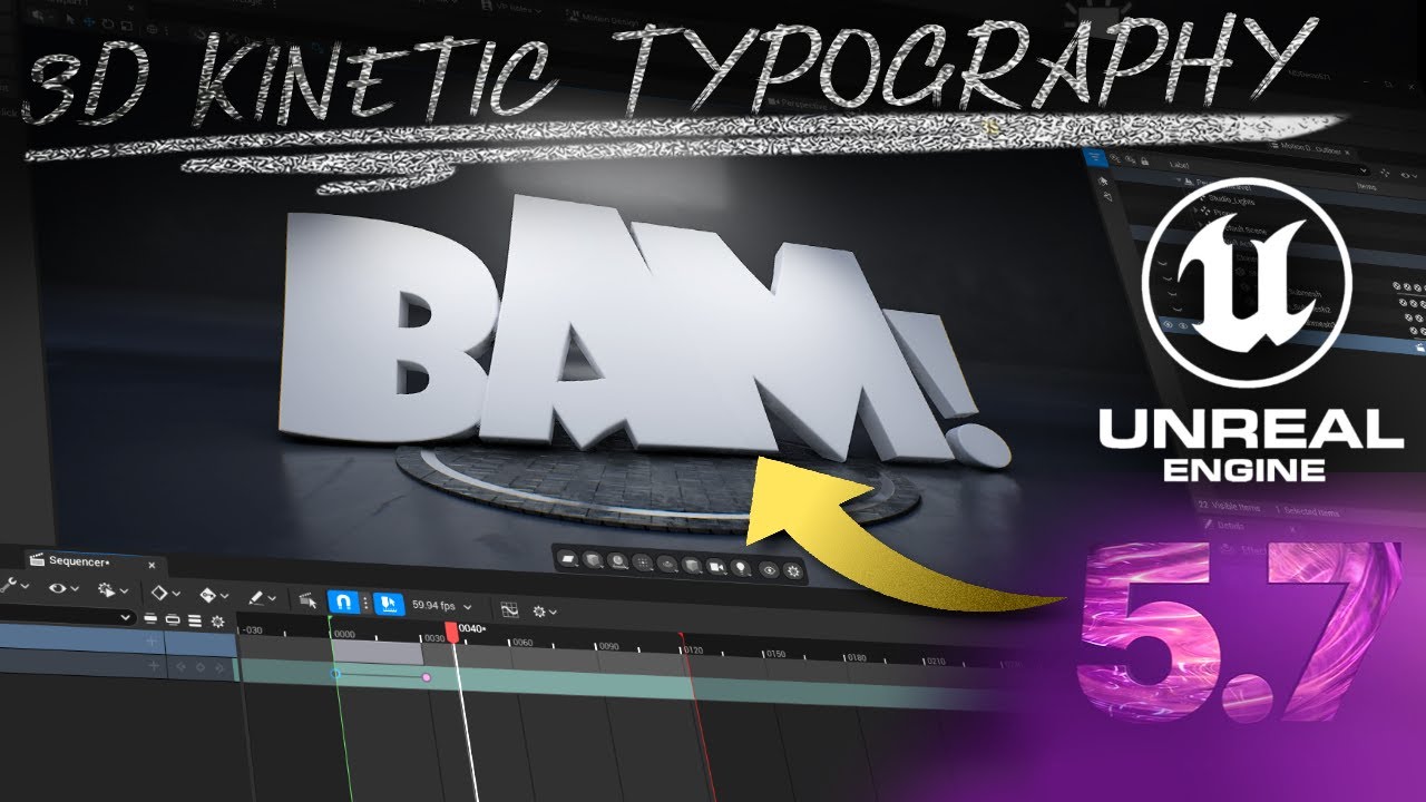 Create 3D Kinetic Typography with Unreal Engine
