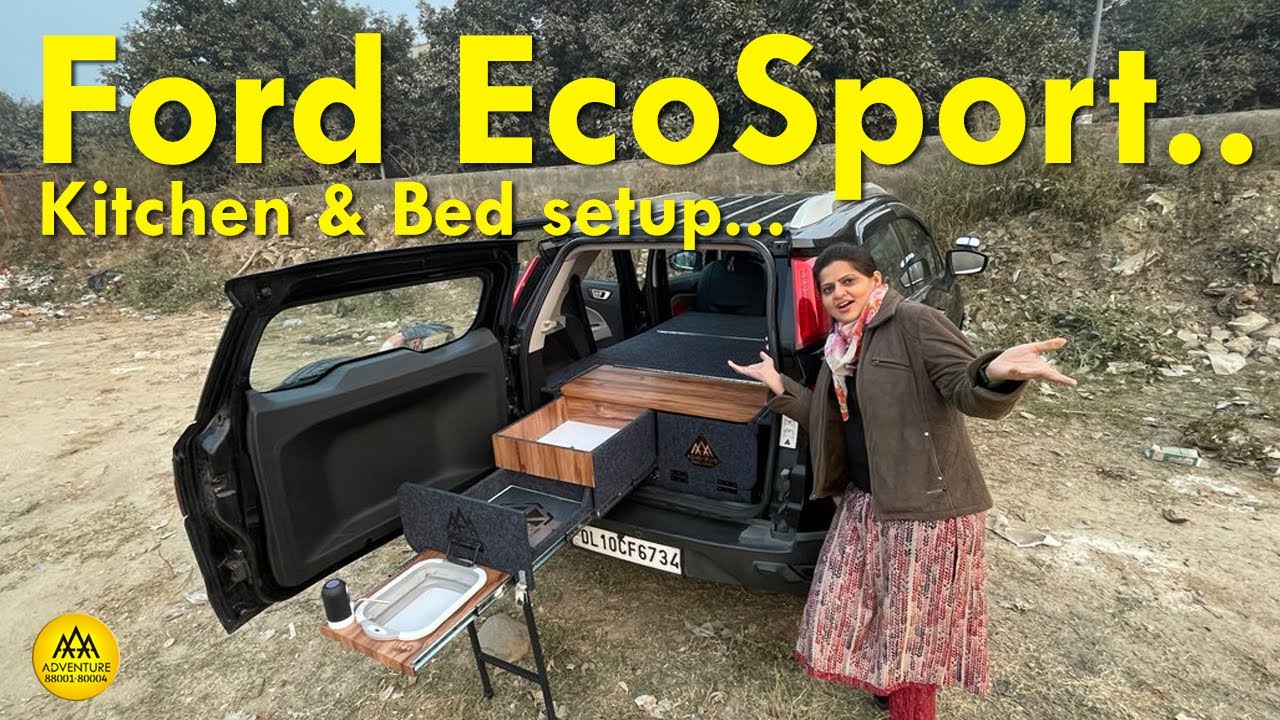 Ford EcoSport II Camper Van II Complete Kitchen & Bed setup II #luxonthetrail #roadtrips