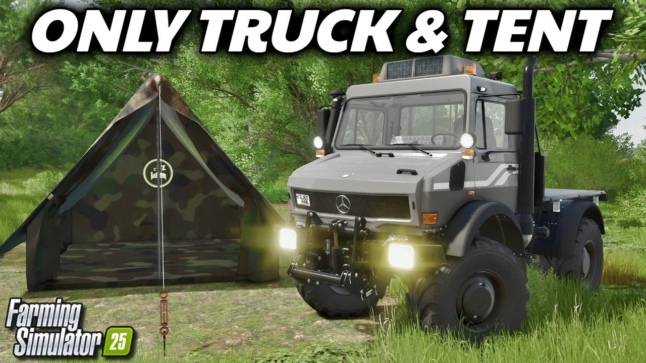 Starting w.Only Truck & Tent! (Saxlingham Ep.1) | Let's Play FS25