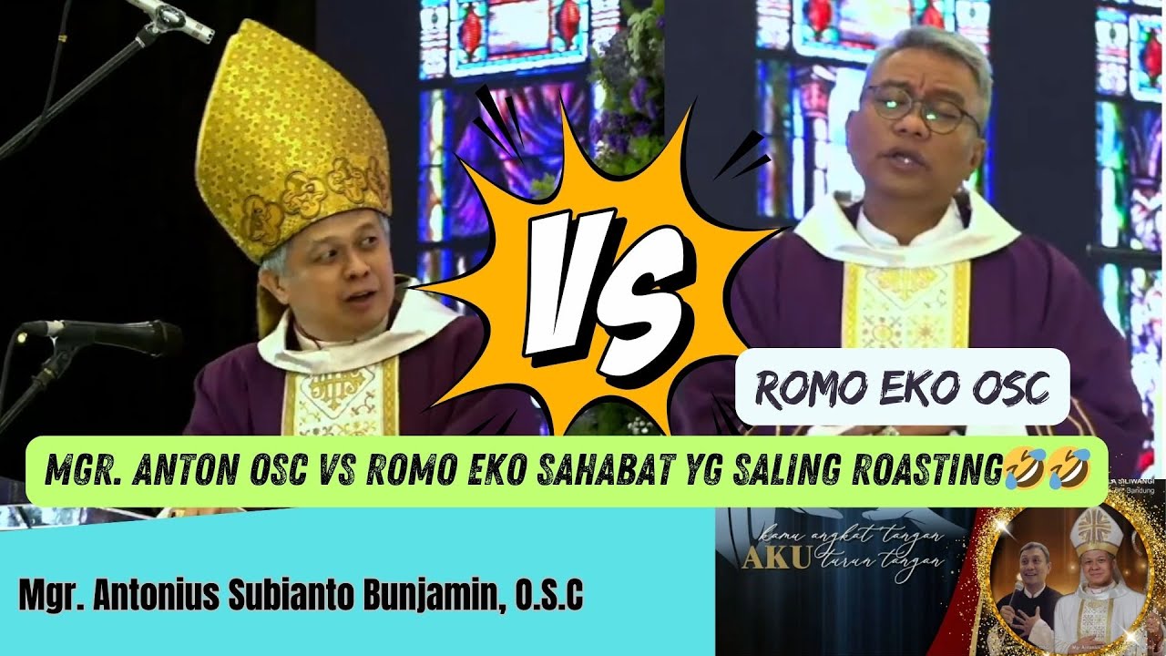 BEGINILAH KEAKRABAN MGR. ANTON DAN ROMO EKO OSC YANG SALING BERCANDA MEROASTING