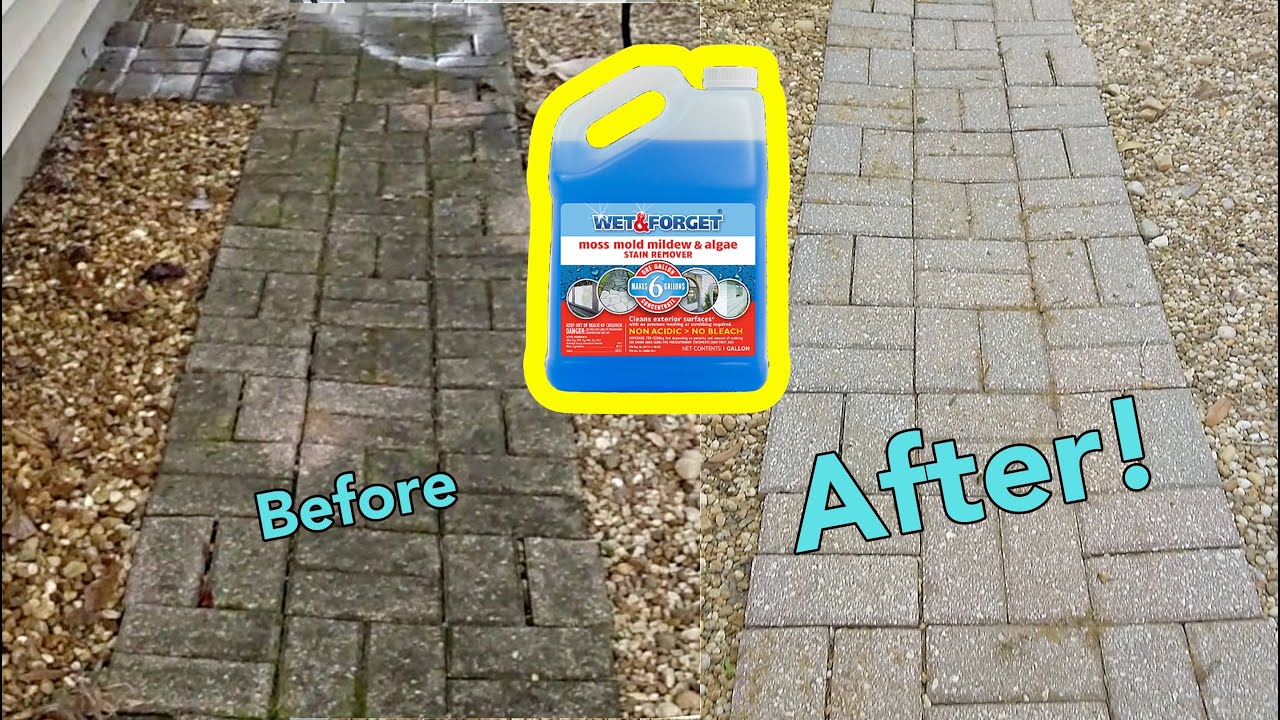 Wet & Forget Outdoor Cleaner RESULTS (No Scrubbing)