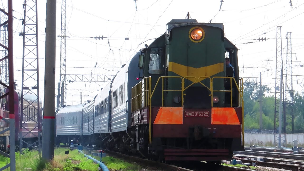 Тепловоз ЧМЭ3Т-6325 с составом поезда№041Г станция Нижний Новгород-Московский 15.07.2020