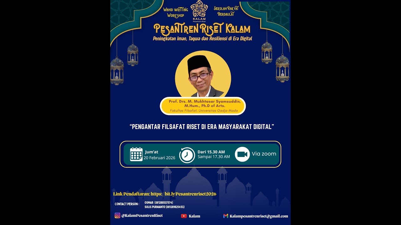 Prof. Drs. M. Mukhtasar Syamsuddin, M.Hum., Ph.D of Arts_Pengantar Filsafat Riset di Era Masyarakat