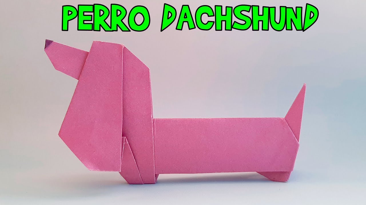 🦮 como hacer origami de un perro Dachshund, papiroflexia fácil | mi denali