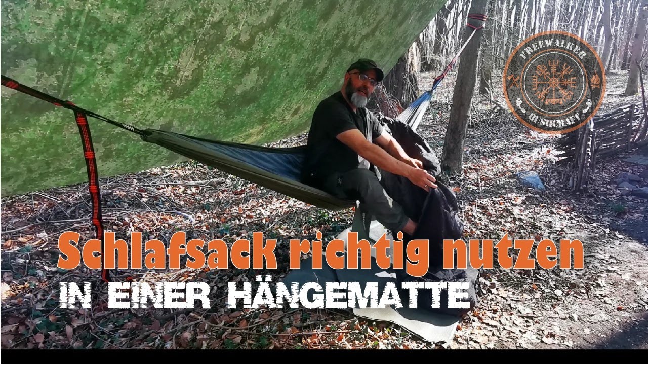 Schlafsack richtig nutzen in Hängematte!