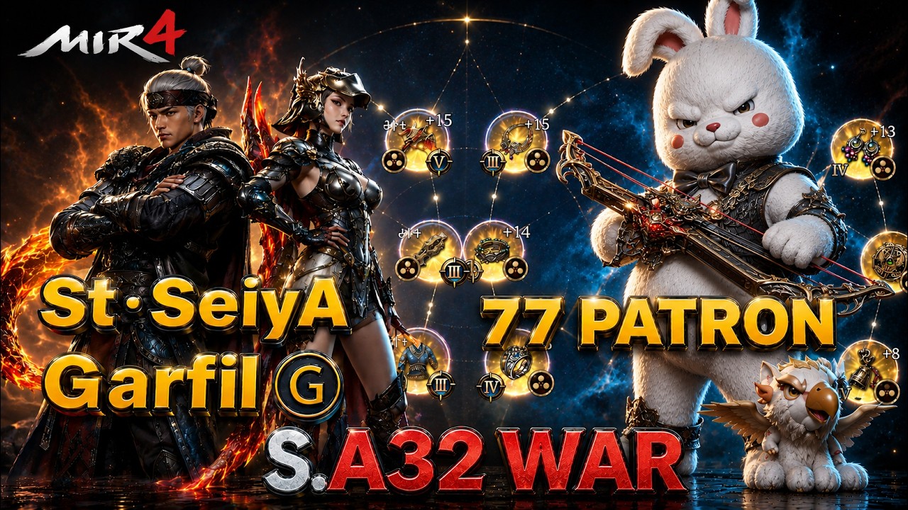 77 PATRON ПРОТИВ Garfil Ⓖ X St・SeiyA 77/UNF/SC ПРОТИВ ST CLAN | S.A32 ВОЙНА | Mir4
