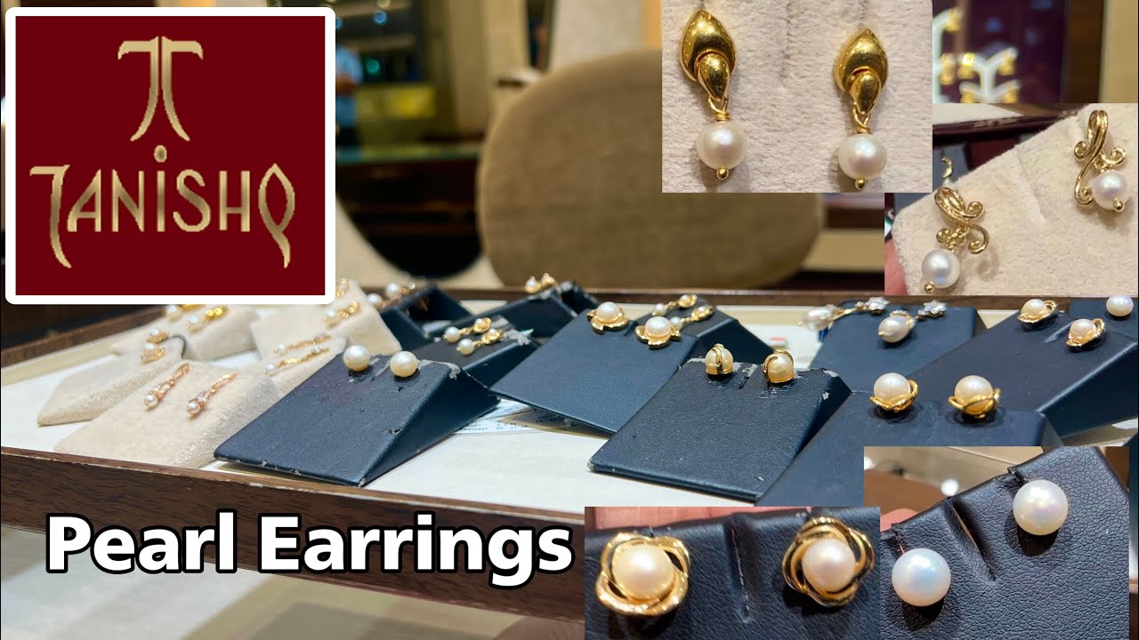 Tanishq Latest Pearl Stud Designs with Price/Pearl Earrings/Pearl Earrings/studs/Bengaluru/deeya