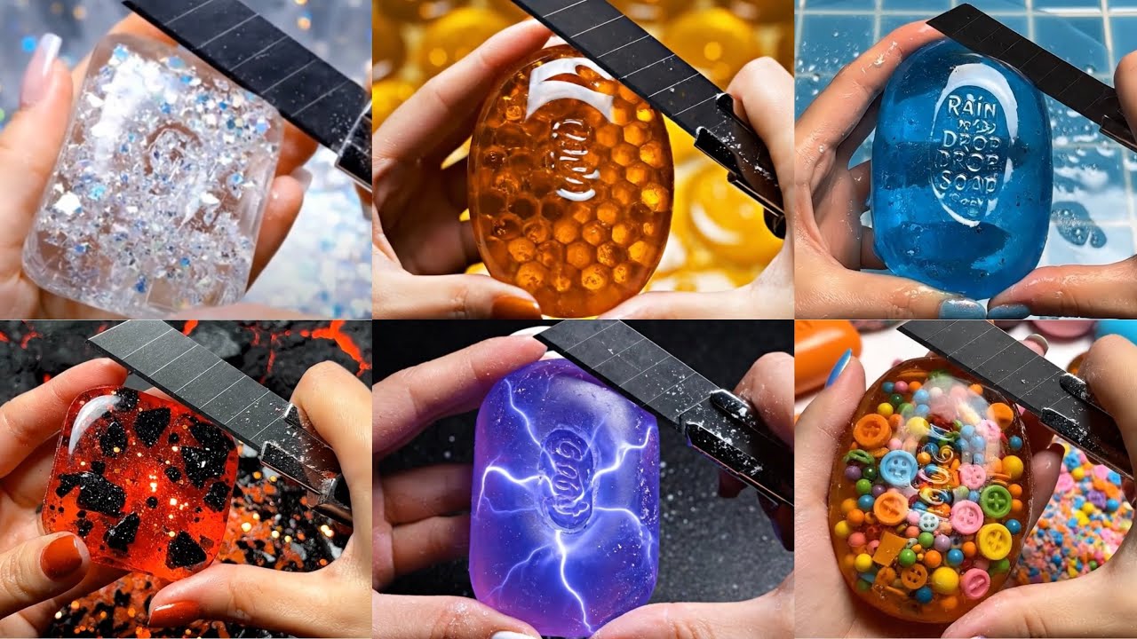 REAL OR FAKE SOAP? 27 different Soap cutting ASMR. GUESS THE SOAP ASMR