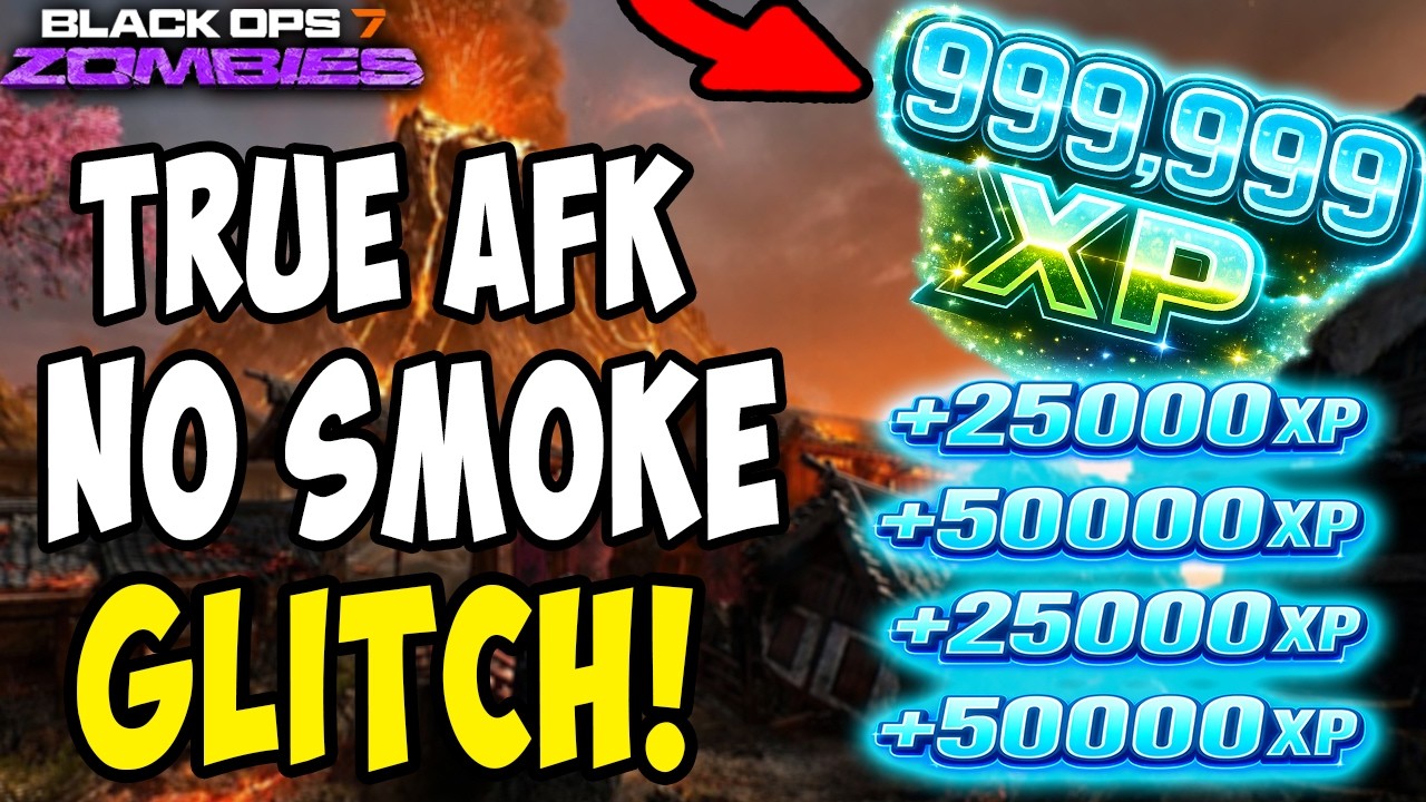 *NEW* TRUE AFK INFINITE XP GLITCH! NO SMOKE + EASY LEVEL 1000 (BO7 Zombies)