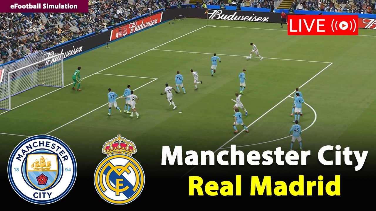 🔴Manchester City vs Real Madrid | Champions League 2025/26 | eFootball PES21 Simulation