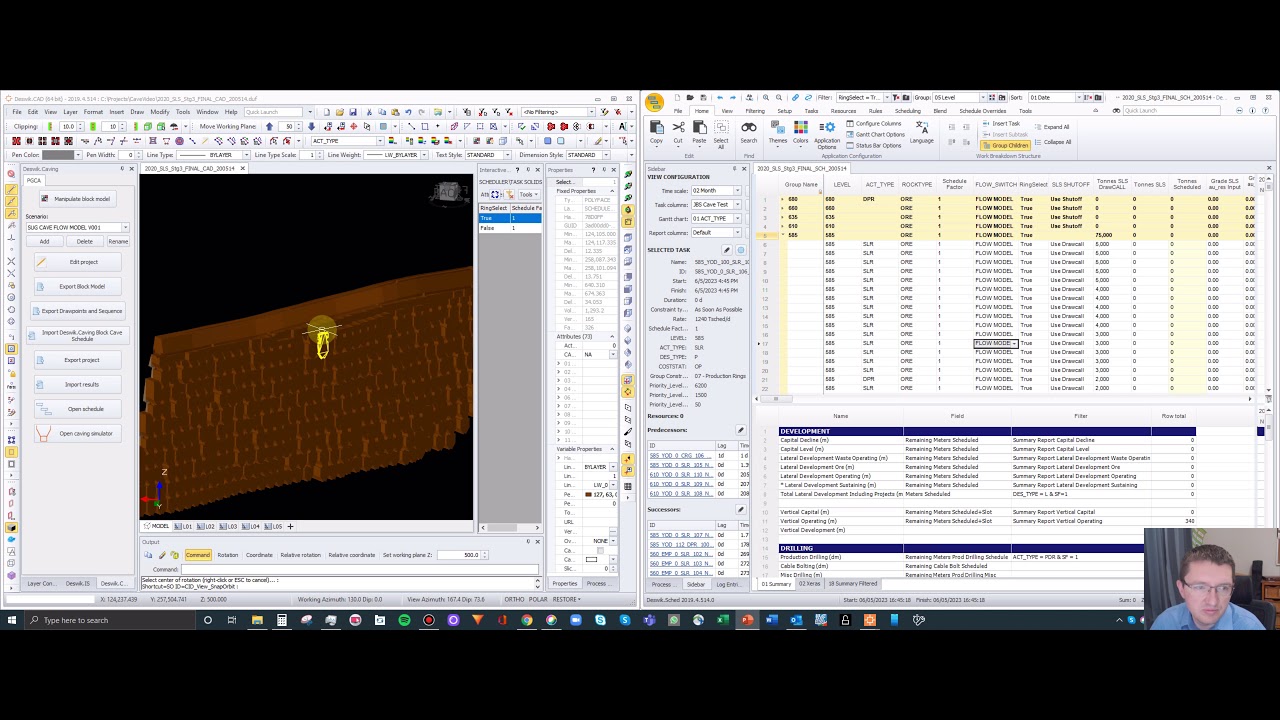 SubLevel Caving Mixing Model Using Deswik Caving