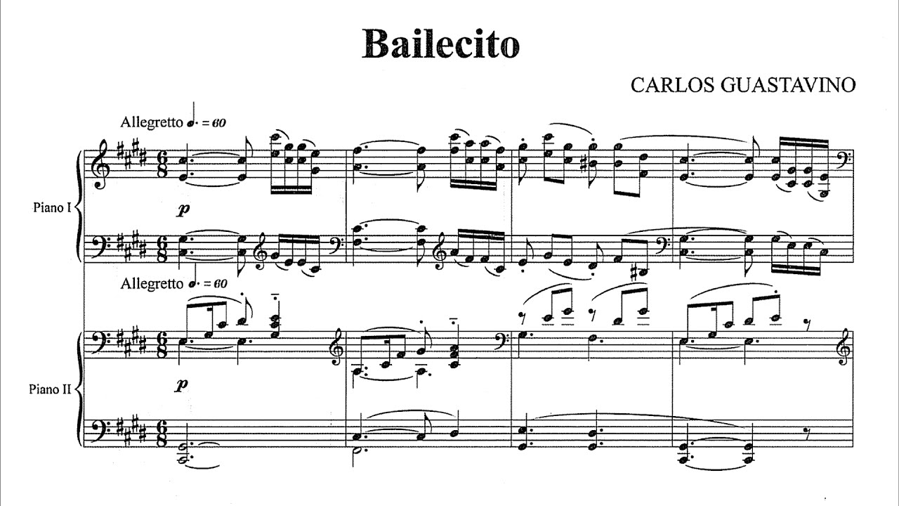 Guastavino - Bailecito (Nelson Freire e Martha Argerich, 2 pianos)