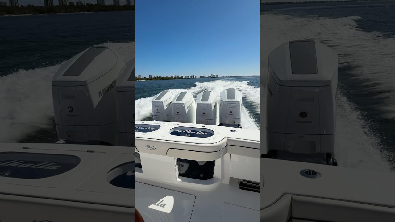 Hole shot on this Valhalla V-46 | Download the latest Boat Trader App today! 📲