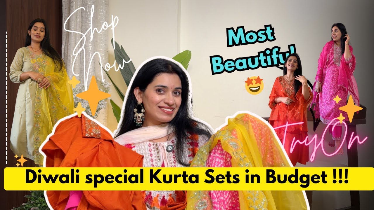 Diwali full glam Kurta Sets in Budget ✨ festive office kurta sets