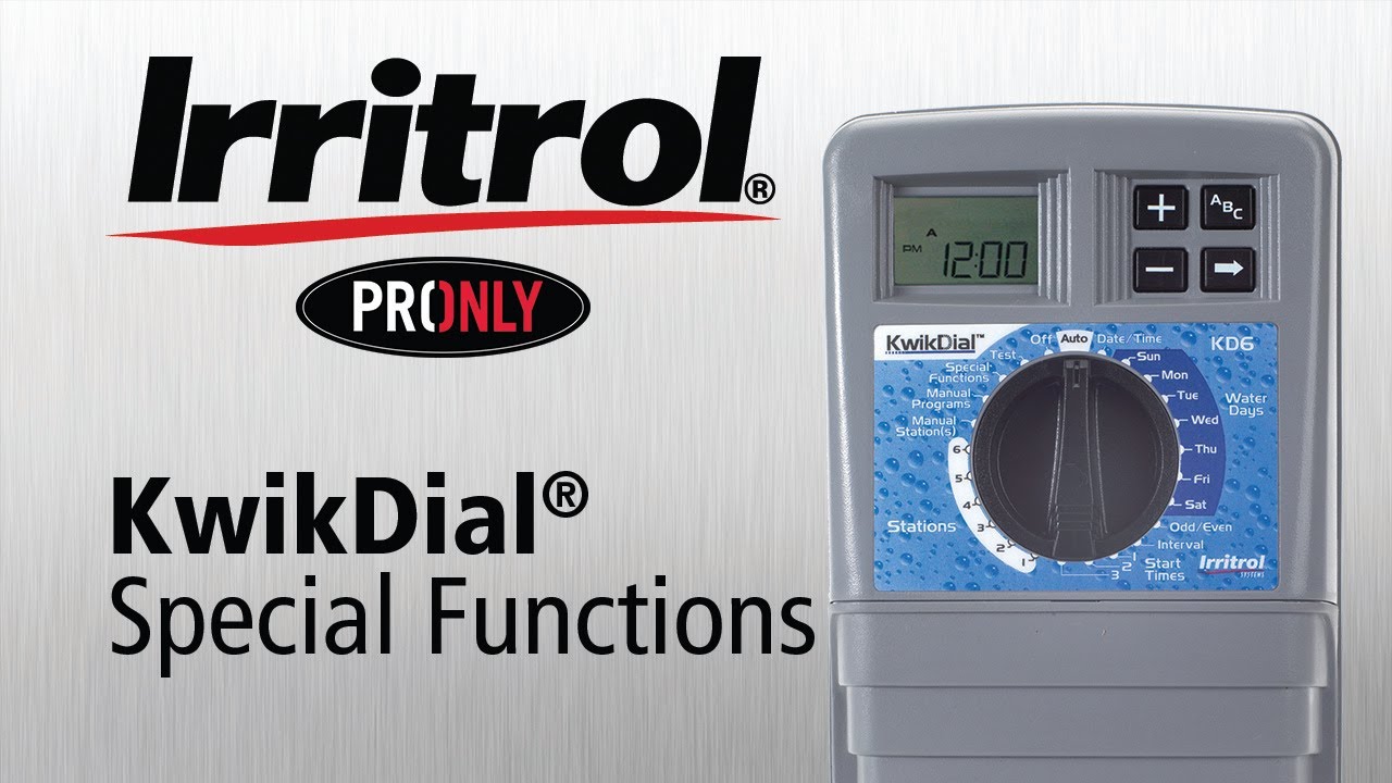 How to use the Special Functions on the Kwik Dial Controller