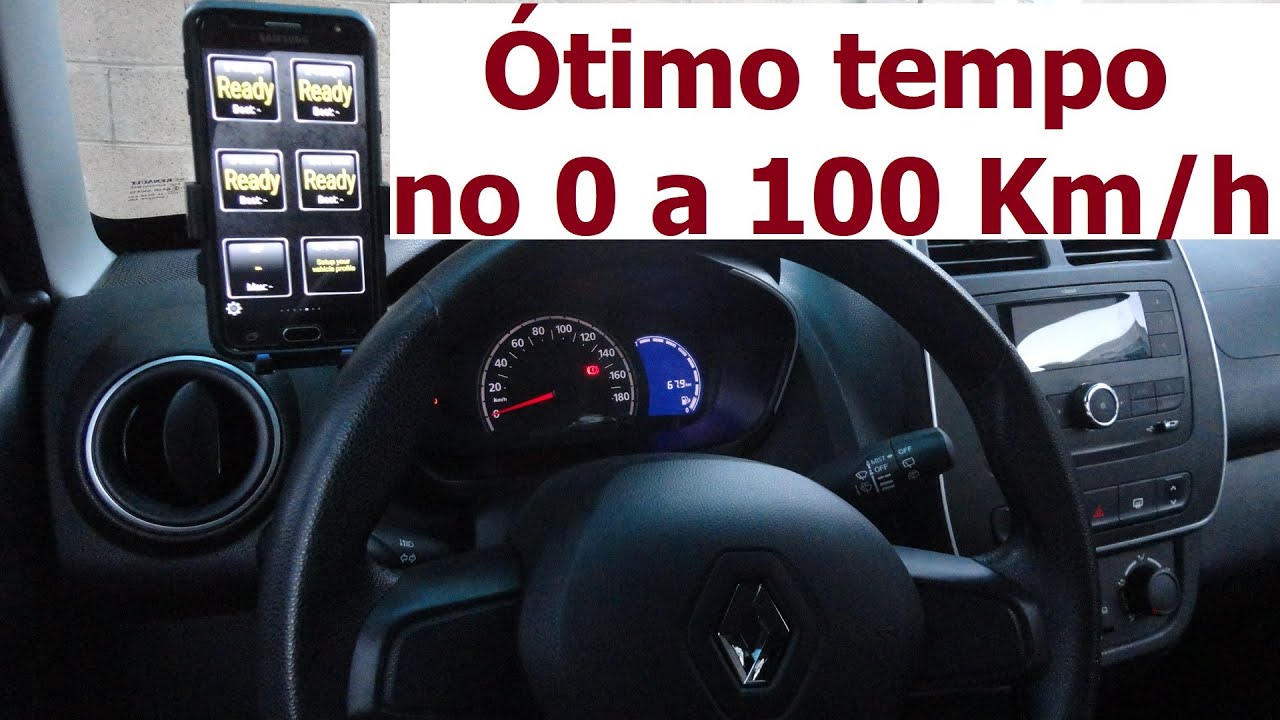 0 a 100 Km/h com o Renault Kwid modificado. Andando mais que o teste de imprensa.
