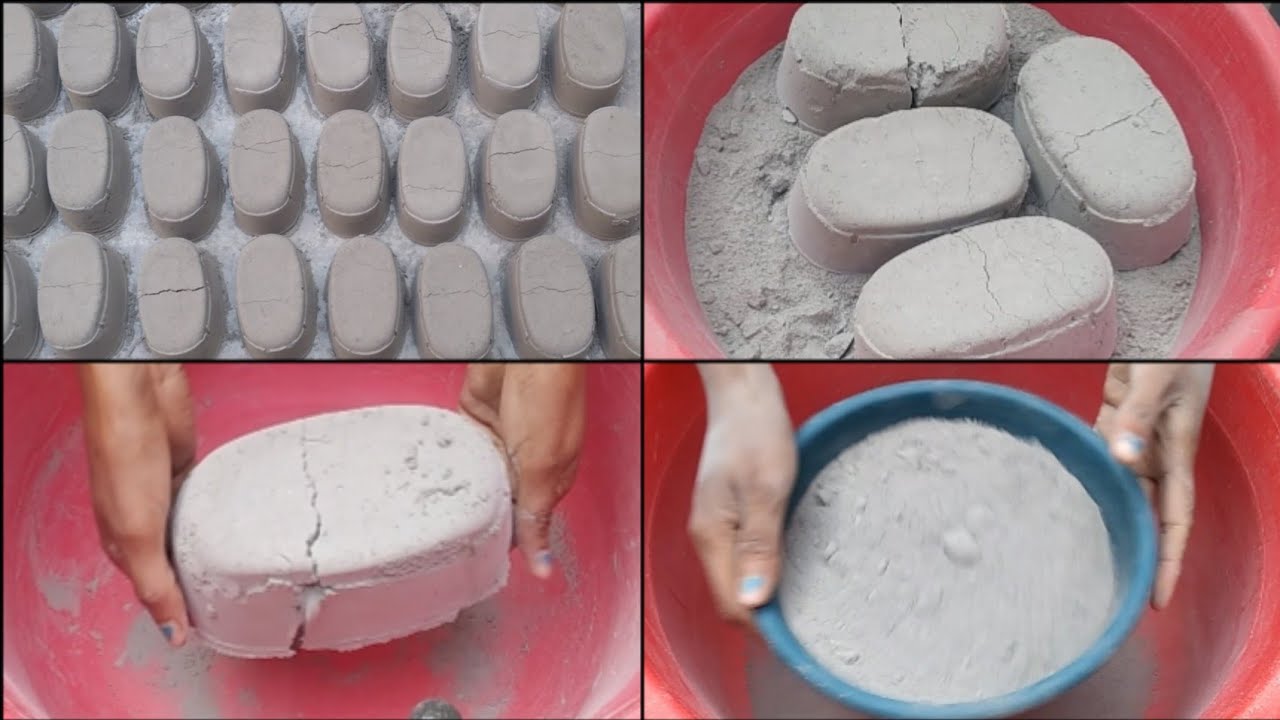 Asmr|80+Shapes Crushing😍Fresh Pure Cement Dry Crumbling|Shifting|