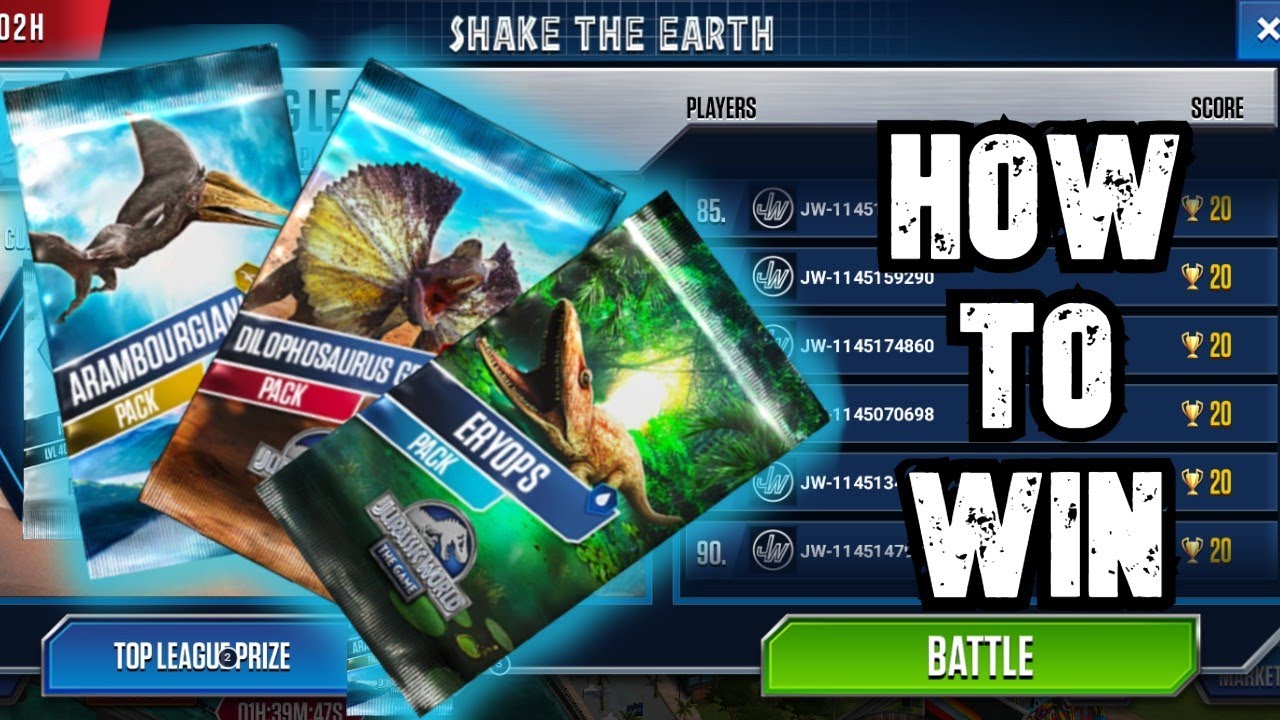 How to Win Tournaments in Jurassic World the Game