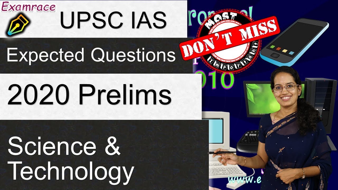 Most Expected 15 MCQs - Science and Technology | UPSC IAS Prelims 2020