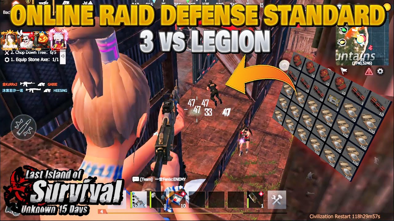 Online Raid Defense Standard 3 Vs Legion Last Island of Survival | Last Day Rules Survival