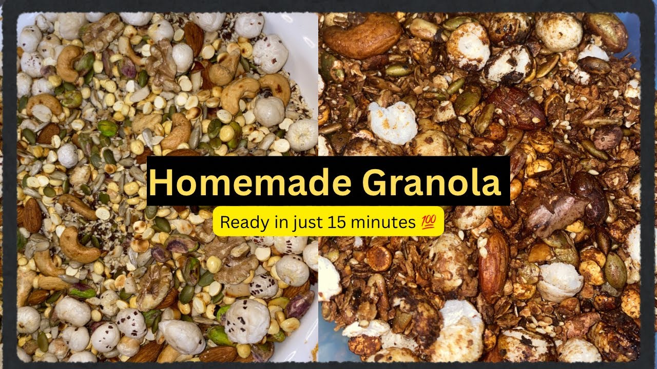 Homemade Granola | Easy & healthy recipe of Granola | Granola for weight loss | weight loss friendly