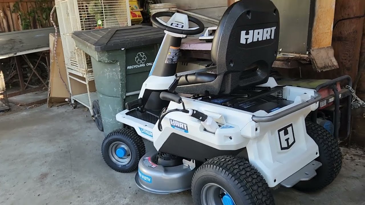 Hart 80 volt riding mower first impressions.