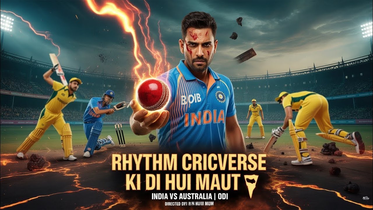 🔥 RHYTHM CRICVERSE KI MAUT ☠️ | IND vs AUS ODI 🔥#INDvsAUS #ODIThriller #CricketCinematic