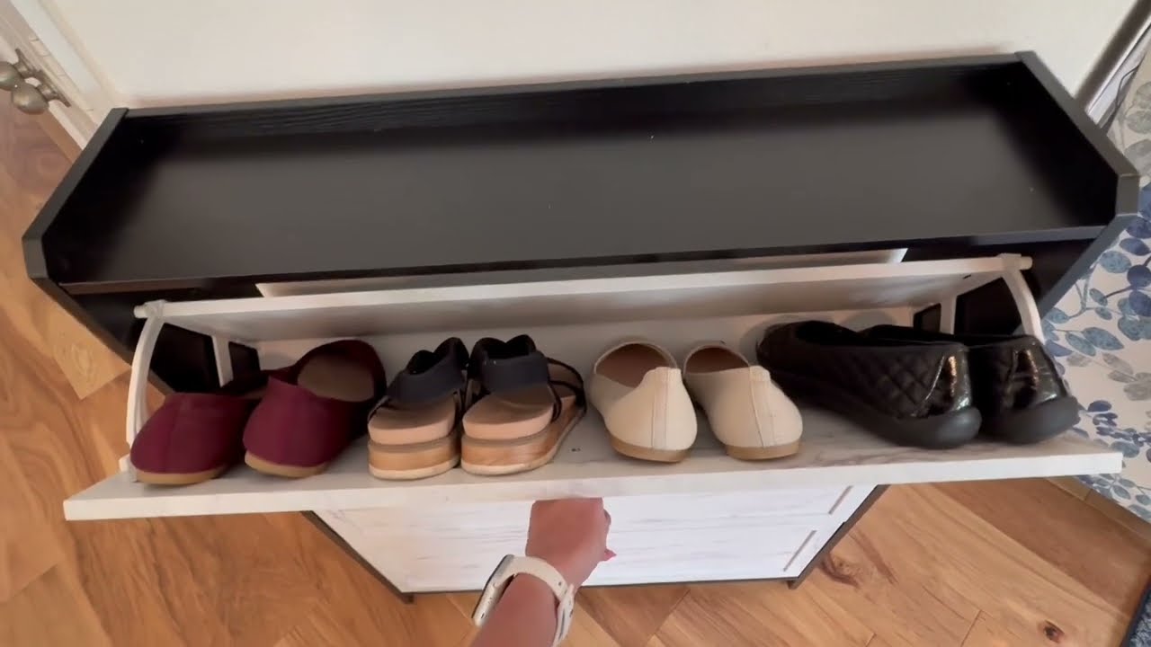 Entryway Shoe Cabinet: Hidden Shoe Rack Organizer with 3 Flip Drawers 👡