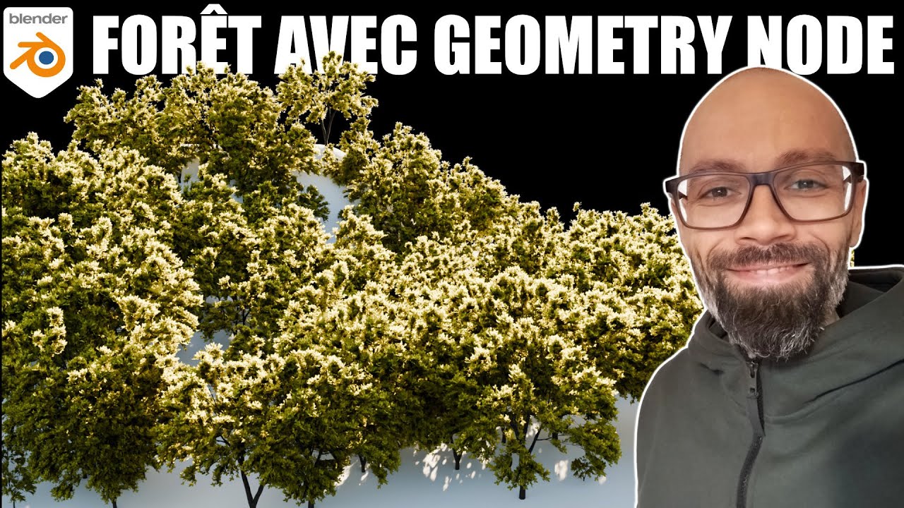 Scatter des arbres avec Geometry Nodes dans Blender