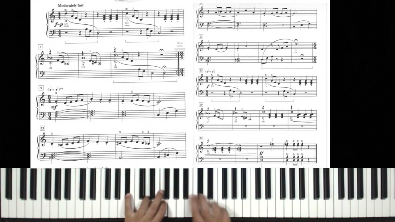Alfred's Premier Course 2b - Flamenco Dancers - piano tutorial by Antonio De Angelis