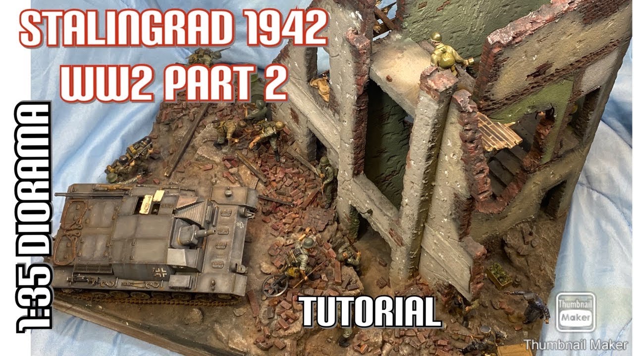 Make WW2 Diorama Stalingrad Part 2 tutorial #diorama #scalemodel #ww2diorama #figures