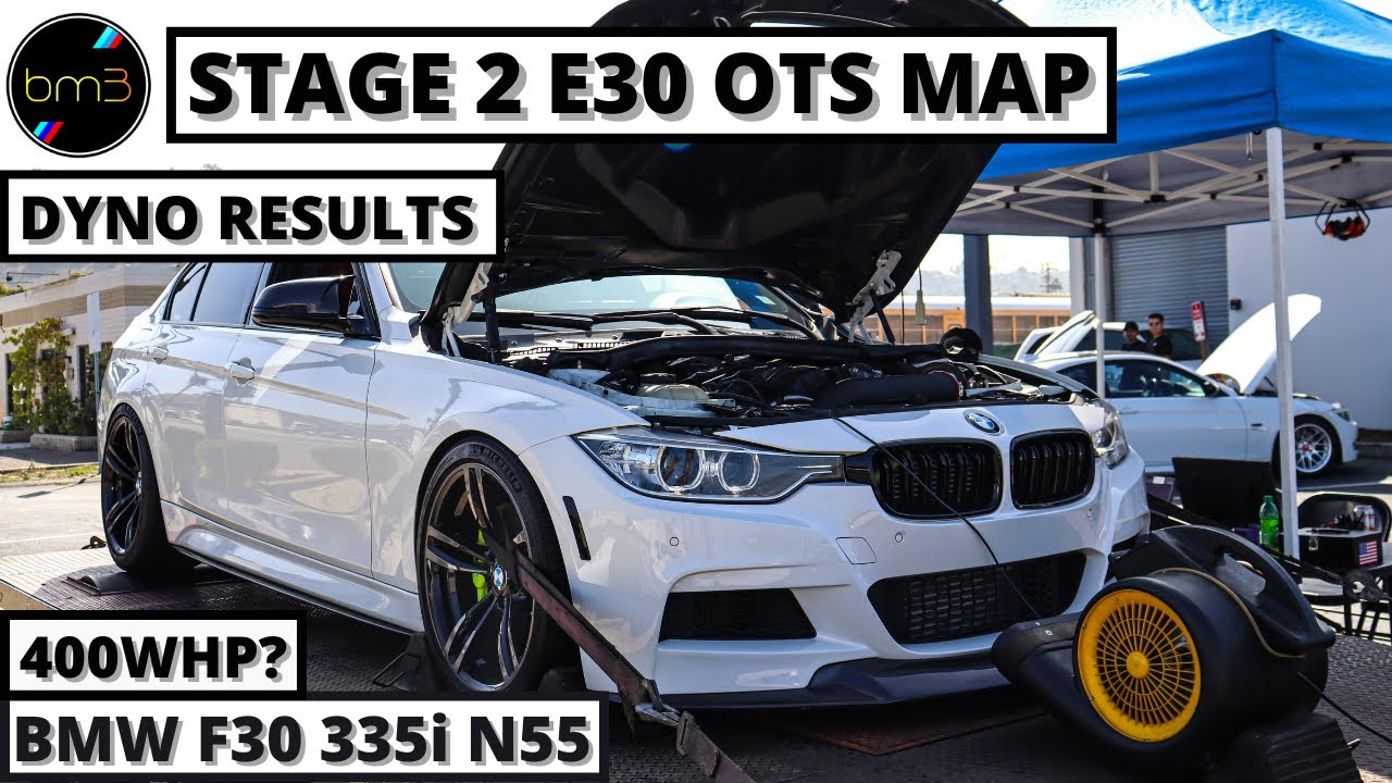 Dyno Results with Bootmod3 Stage 2 E30 OTS Map! | 400Whp FBO BMW F30 335i N55 EWG?