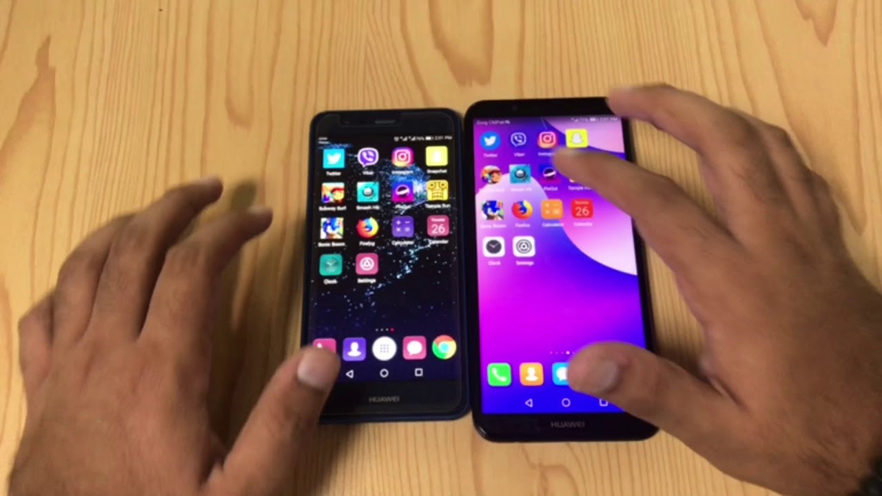 Huawei y7 prime 2018 vs Huawei p10 lite - Speed Test!!