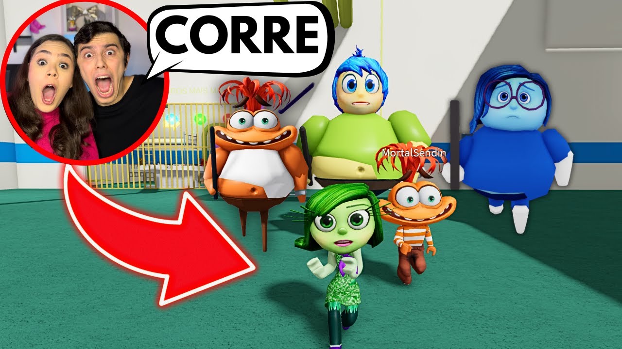 FUGINDO DA ALEGRIA, ANSIEDADE e TRISTEZA DOS DIVERTIDAMENTES NO ROBLOX
