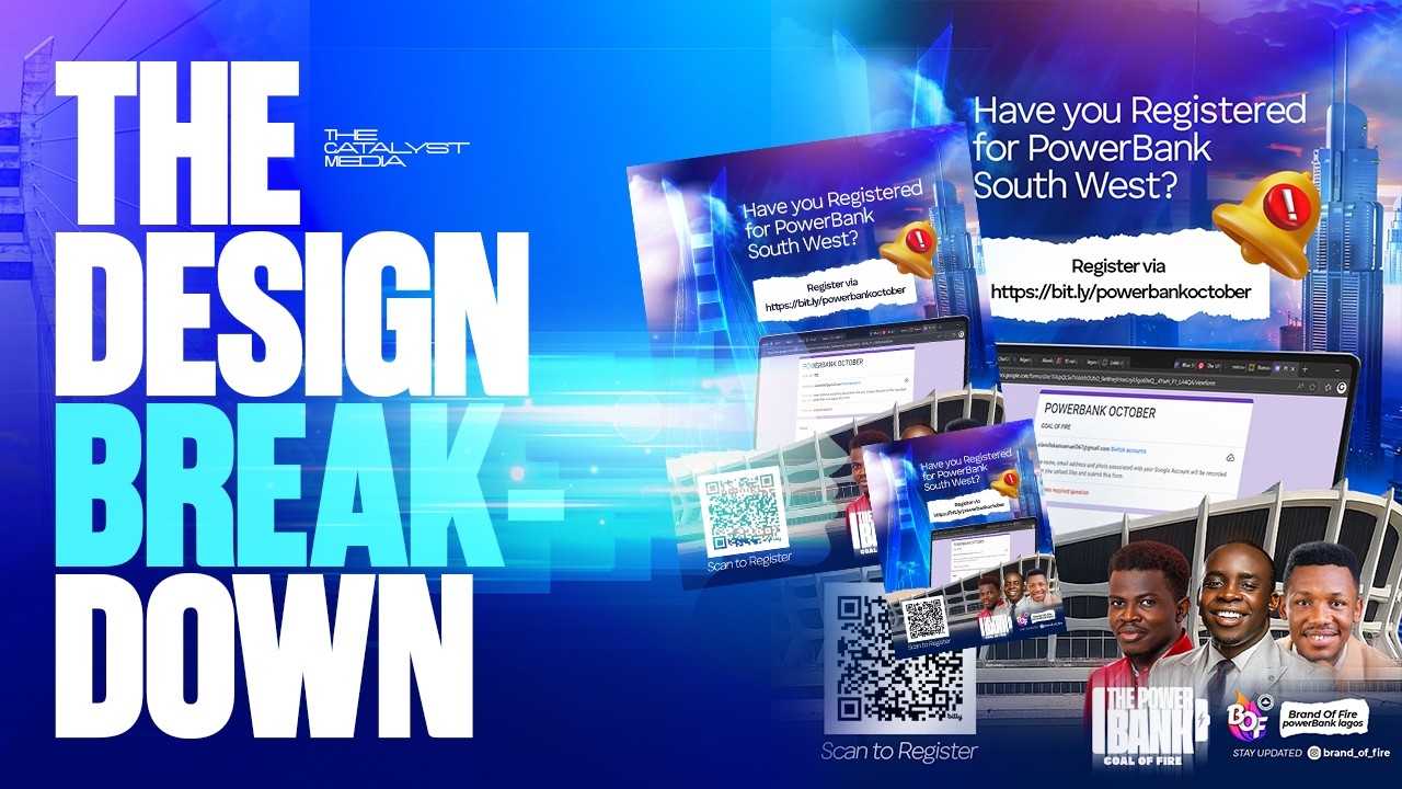 PowerBank Project – How I Designed This Futuristic Event Flyer | Full Breakdown