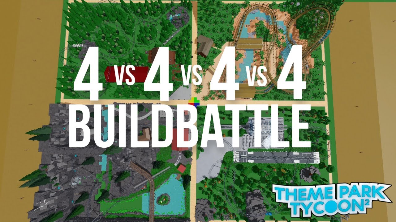 4 vs 4 vs 4 vs 4 Build Battle in Theme Park Tycoon 2