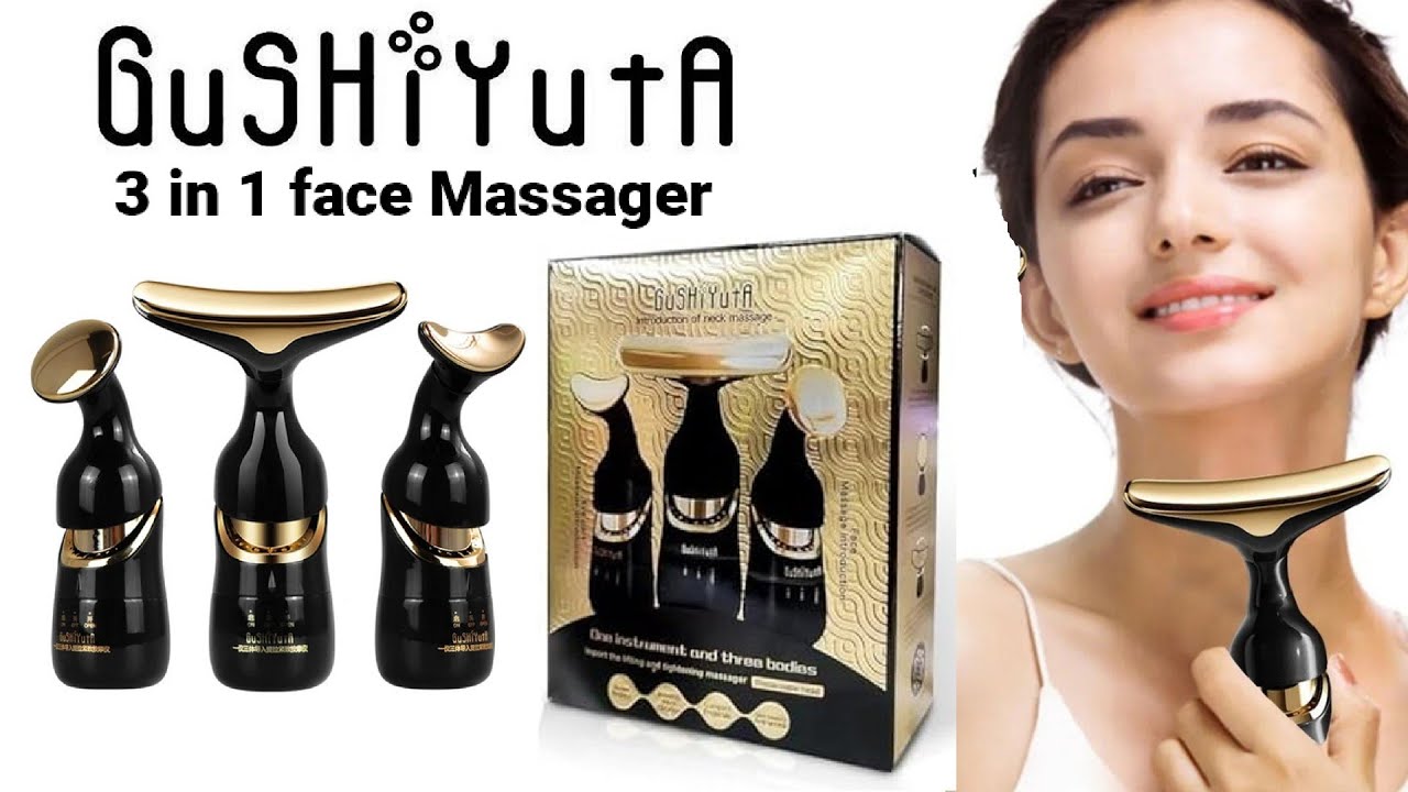 Gushiyuta 3 in 1 Face Massager, Face, Neck and Eye Massager | Guasha,