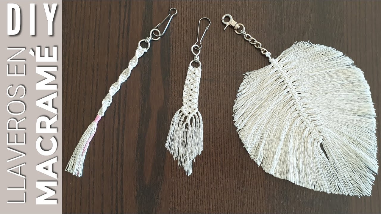 DIY COMO HACER LLAVEROS EN MACRAMÉ FÁCIL | MACRAMÉ NUDOS BÁSICOS PASO A PASO
