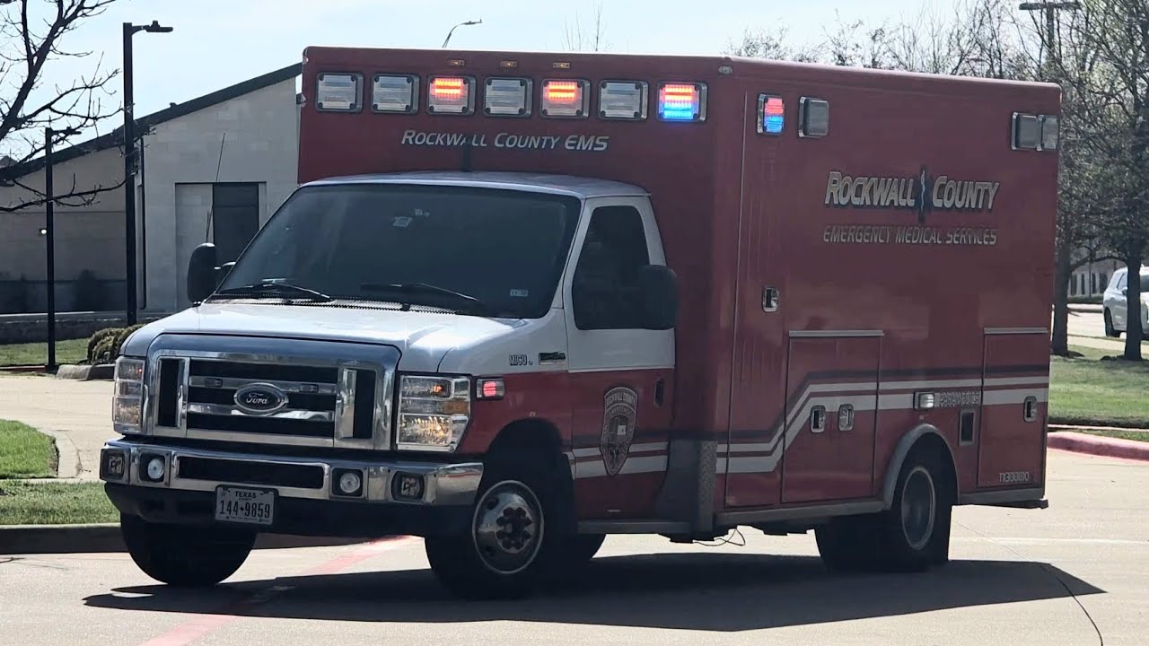 Rockwall County EMS: Medic 1, Medic 2 (Reserve), and Medic Supervisor 8 responding