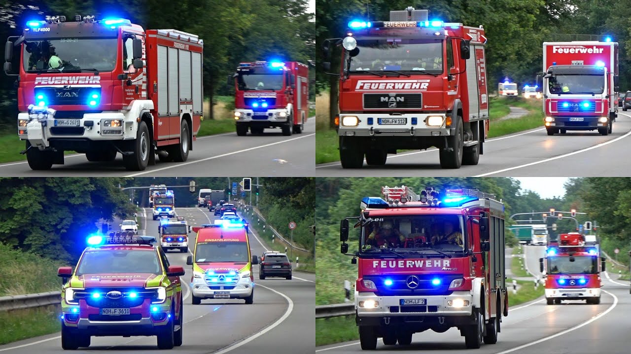 [WALDBRAND!] GROẞALARM Grafschaft BENTHEIM | Einsatzfahrten - Obergrafschaft zur GROẞÜBUNG