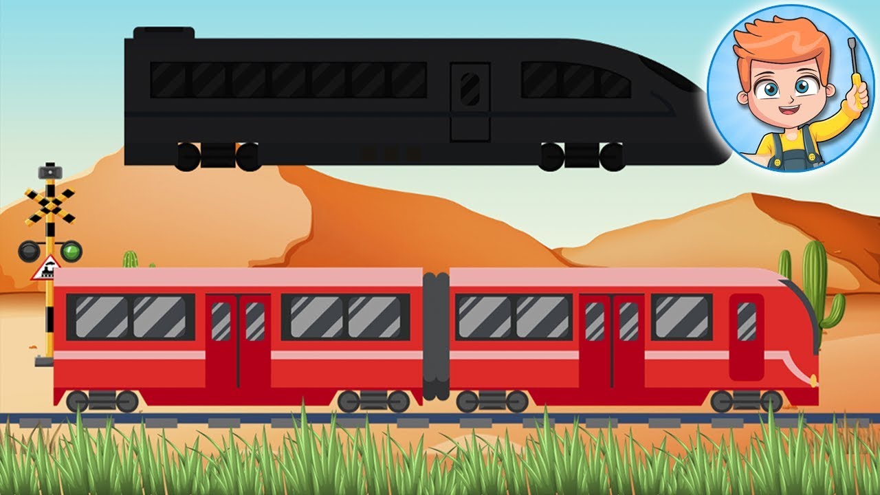 un Avion, un Vapor, un Tren - Alege Silueta - Tipuri de Mijloace de Transport pentru Copii