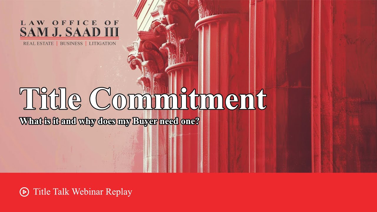 What the hell is a title commitment and why does my Buyer need one?